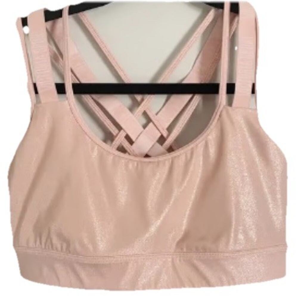 Victoria’s Secret Pink shimmer crisscross sports bra size M